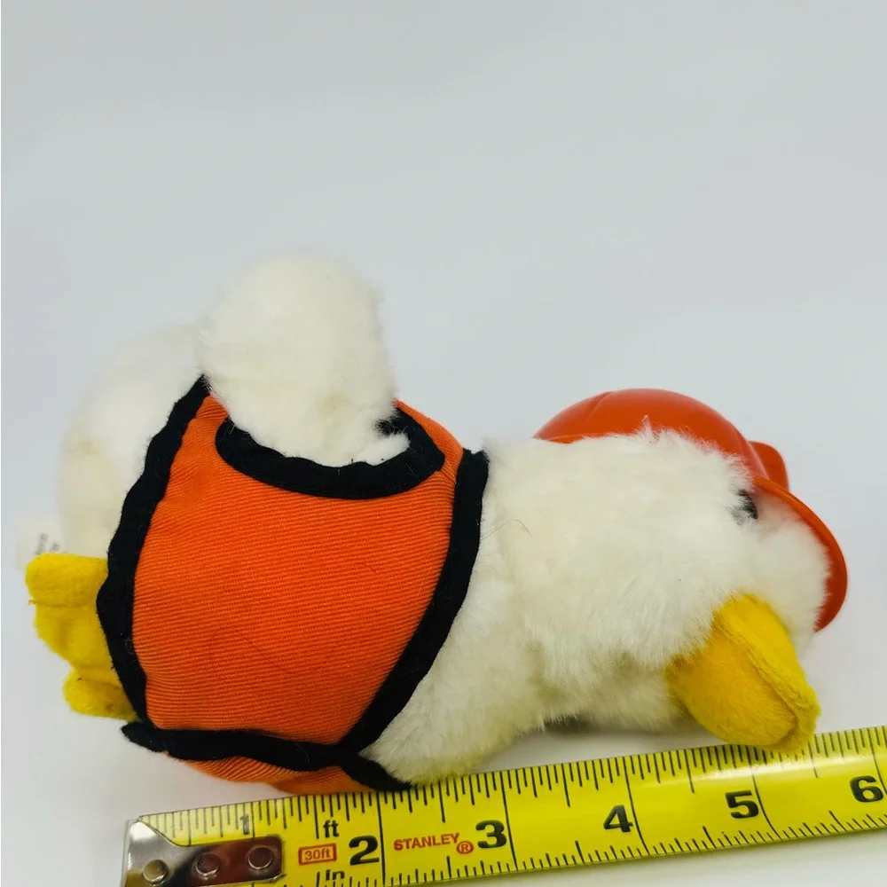AFLAC INSURANCE TALKING PLUSH Construction Worker Hard Hat Vest DUCK 6